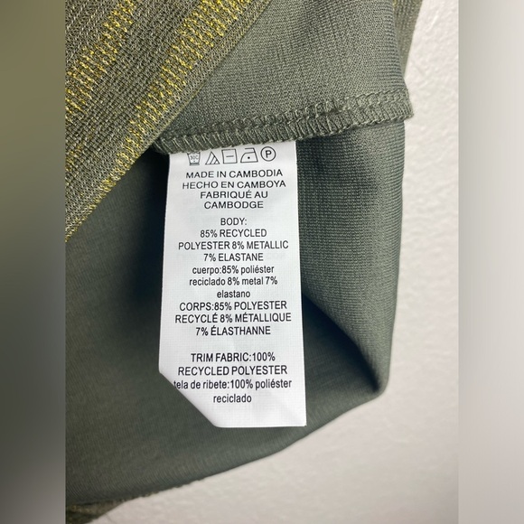 Michael Kors Army Green Shimmer Pencil Skirt, Medium, New - Picture 2 of 9